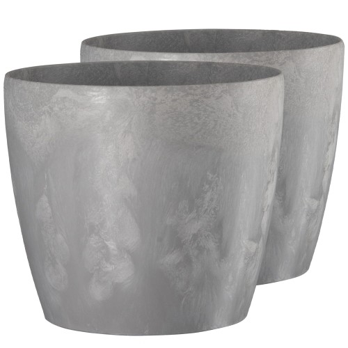 Zum Produkt TYMAR Blumentopf, 2er-Pack,  Pflanzentopf aus Kunststoff, moderne, Runde Form, 7 Größen, 12 Farben