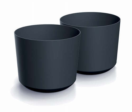 Zum Produkt TYMAR Blumentopf,deko Übertopf, 2er-Pack, Blumenübertopf aus Kunststoff, matte, Runde Form