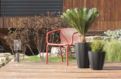 Zum Produkt Tymar Blumentopf Gross mit Einsatz, Übertopf Hoch, Pflanzkübel, Blumenkübel aus Kunststoff